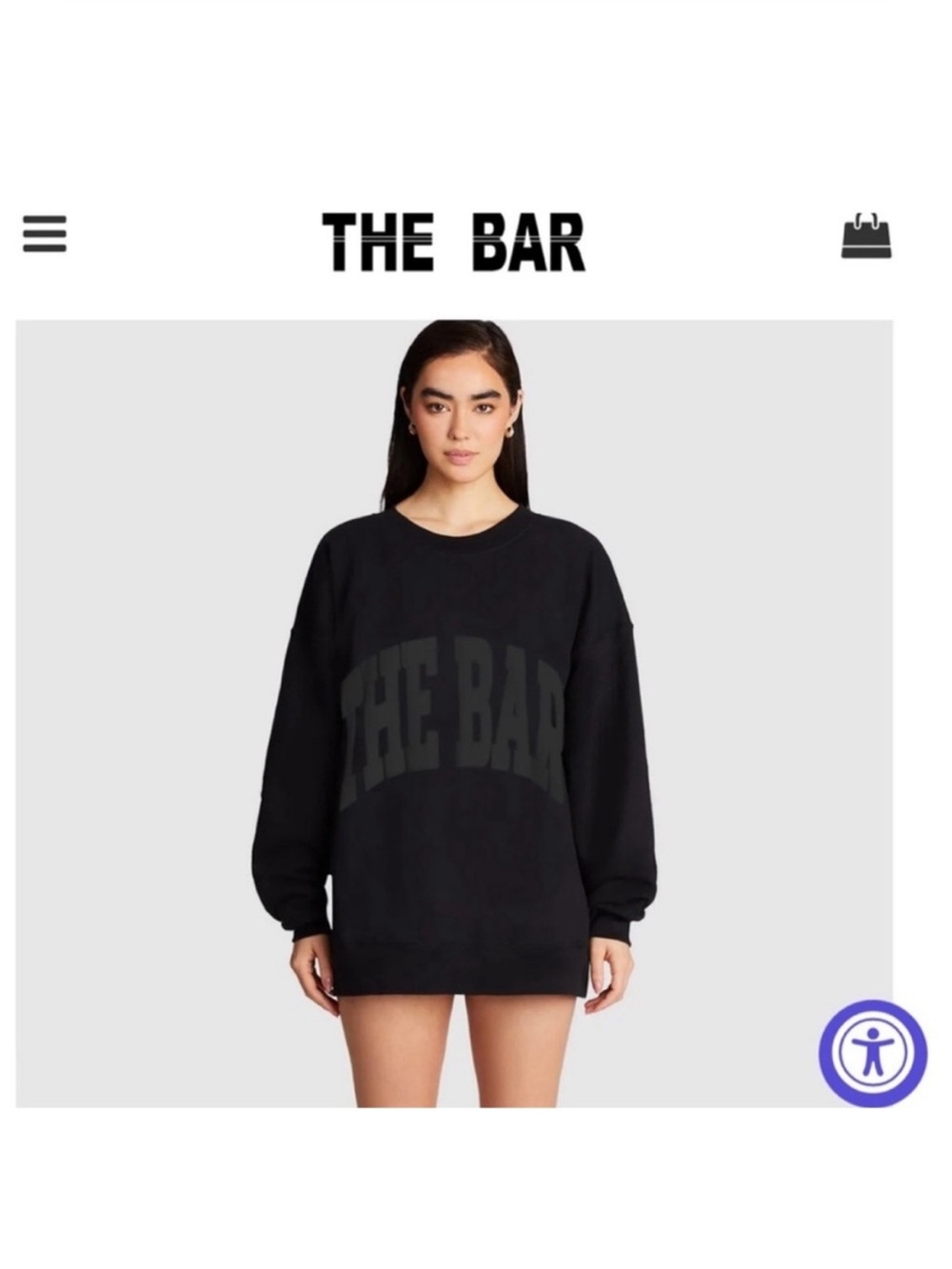 The Bar Black Pullover Sweatshirt with Logo
